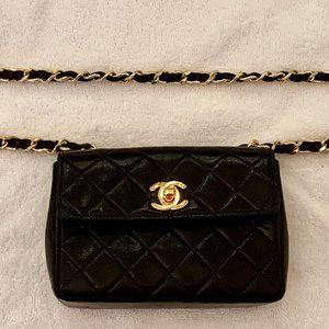 Chanel 1990's mini diamond quilted crossbody bag